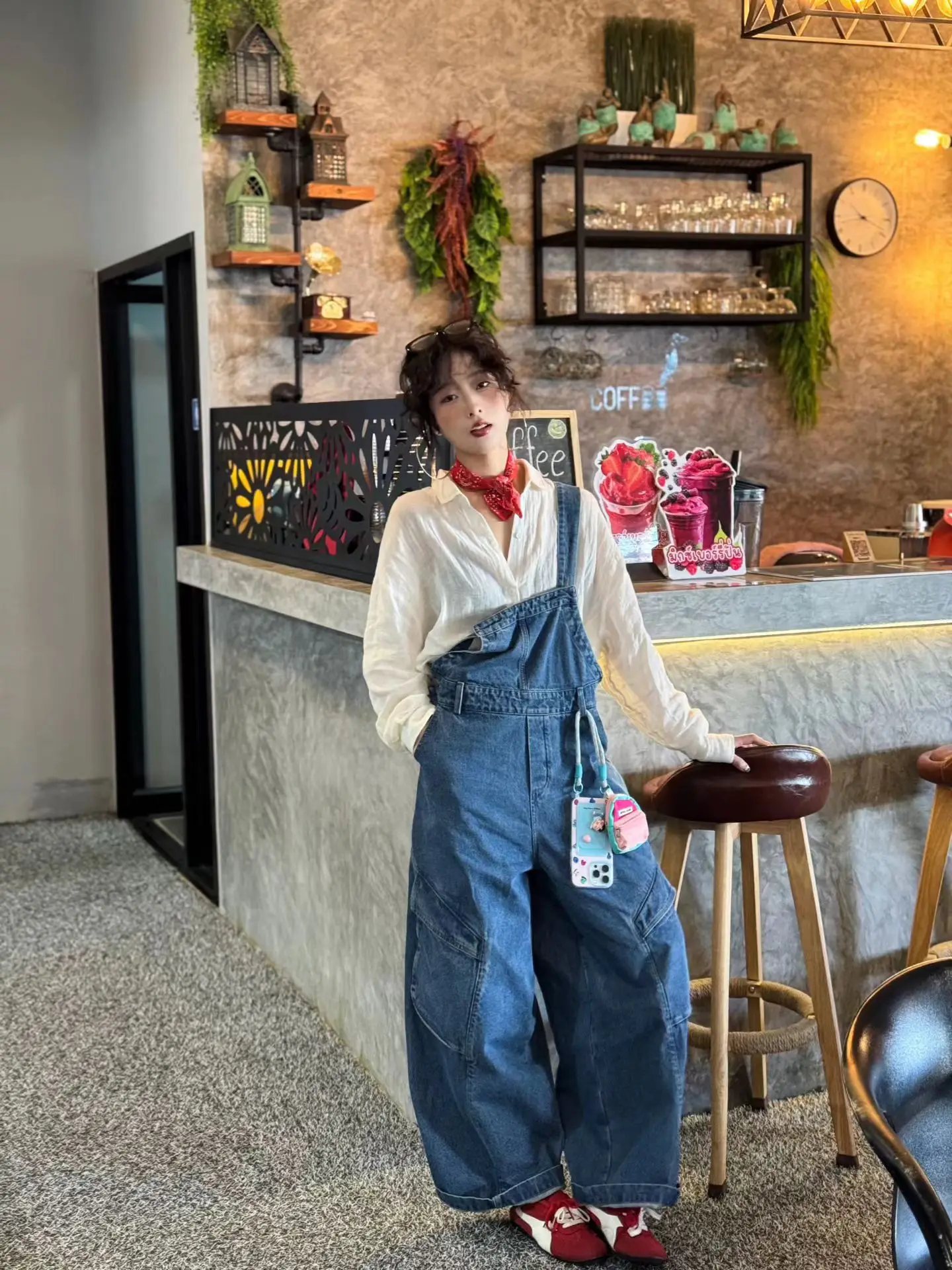 Spring 2026 Youthful Feel Overalls Women's Artistic Workwear Sle Slimming One-Piece Pants High Waist Wide Leg Cotton Trousers - AliExpress Jumpsuits&Rompers