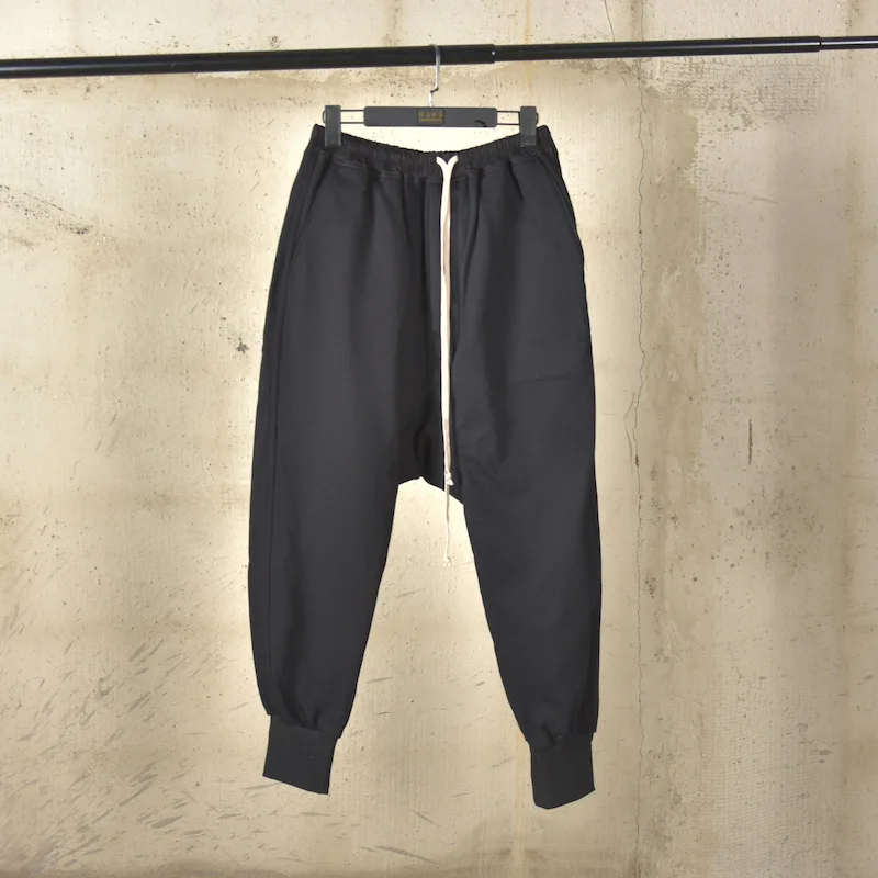 High Street Men's Casual Pants Drawstring Design Full Length Pockets Sweatpants Cotton Pants for Man Fashion Men's Clothing - AliExpress Pants