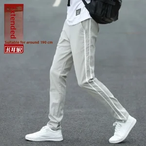 Ultra-Thin Summer Men's Casual Sports Pants High Waist Straight Leg Trousers for Tall Slim Men Long Leg Design Faionable - AliExpress Pants
