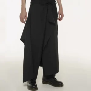 High Street Loose Retro Men's Casual Pants Skirt Design Paired with Elastic Waisted Men's and Women's Chinese Style Pants - AliExpress Pants