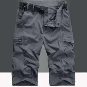 Qui Dry Outdoor Men's Casual Sports Pants Thin Elastic Breathable Loose Straight Leg Large Size Summer Seven-Foot Pants - AliExpress Pants