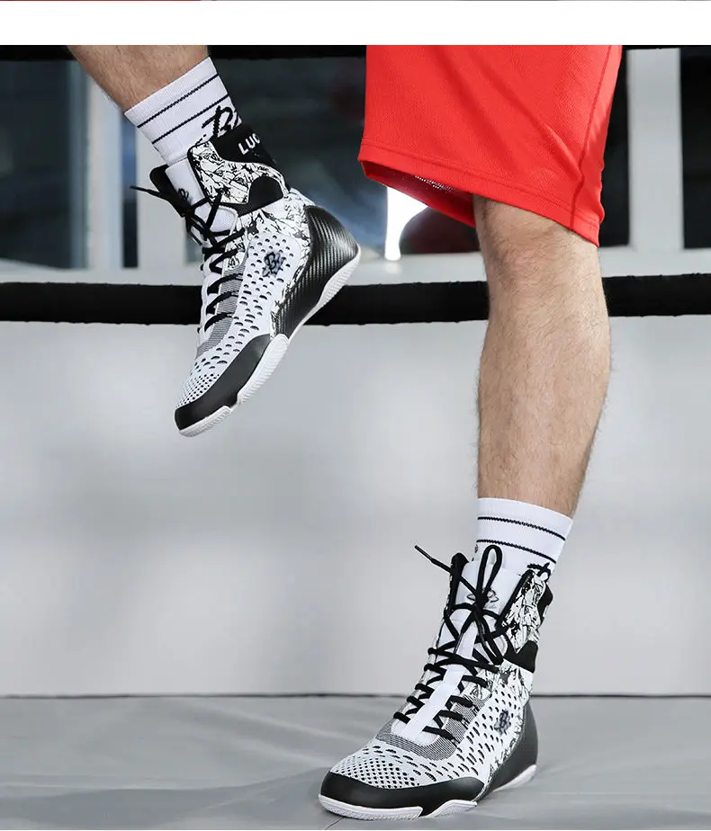 New top quality wrestling training shoes Brand wearable boxing sneakers Neutral Athletic sports boxing fighting boots - AliExpress Sneakers