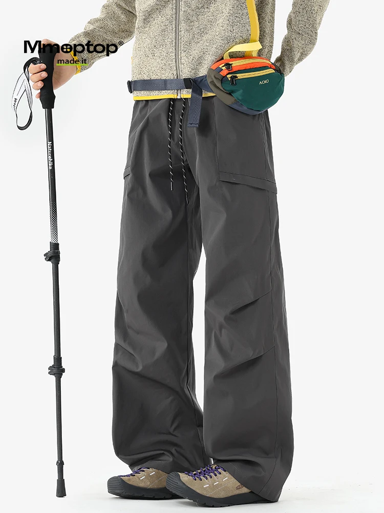 MMOPTOP Men's Casual Waterproof Outdoor Work Pants Grey Loose Leg Trousers Straight Cut Trousers Fashionable Spring Leisure - AliExpress Pants