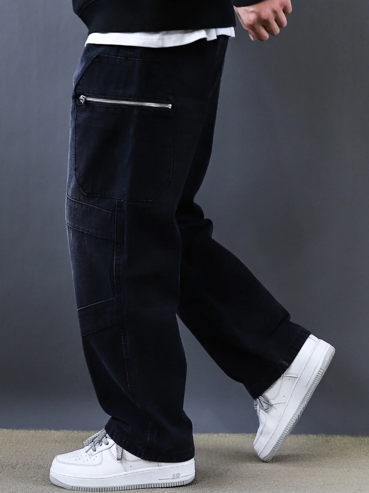 Loose Straight Leg Cotton Work Pants Men's Casual Trousers American Logging Sle Worn White Pure Cotton Retro Long Pants - AliExpress Pants
