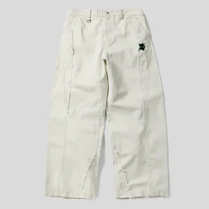 NANA Workwear Sle Patchwork Embroidery Straight Leg Pants Men Loose Heavy Du Waed Casual Trousers Trendy Cotton Pants - AliExpress Pants