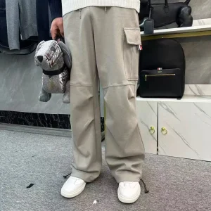 Tall Men's Loose Cotton Straight Leg Pants Casual Trousers All Seasons Long Trousers Youth Faion Pure Cotton Workwear - AliExpress Pants