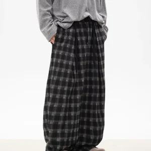 WPP Loose Straight Leg Casual Plaid Pants Men's Large Size American Trendy Brand Couple's Retro Wide Leg Straight Leg Pants W... - AliExpress Pants