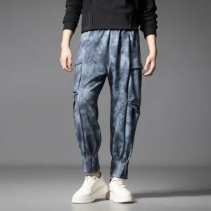Loose Casual Camouflage Work Pants Men's Spring New Style Tie Dye Cuffed Long Trousers Fashionable Leisure Polyester Fiber - AliExpress Pants