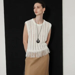 Moofeel Mixed Fibre Silk Knitted Svel Tassel Summer Hollow out Cover up Simple Straight Cut Commute Sle Thin Bodycon - AliExpress Sweaters&Jumpers