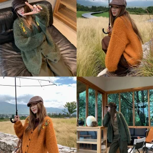 High Weight Fce Sensation Embroidered Sweater Casual Versatile Large Open Cardigan Outerwear by Xiaojun Junlaney - AliExpress Sweaters&Jumpers