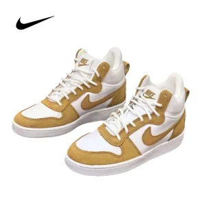 Nike Court Borough Mid Sneakers White Matcha Green Velcro Comfortable Versatile Mid-Top Casual Skate Shoes HV1802-121 - AliExpress Sneakers