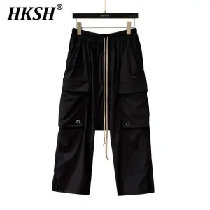 HKSH Spring Summer New Men's Tide Dark Double Side Pockets Loose Haren Hanging Cross Pants Fashion Chic Y2K Baggy Cotton HK4537 - AliExpress Pants