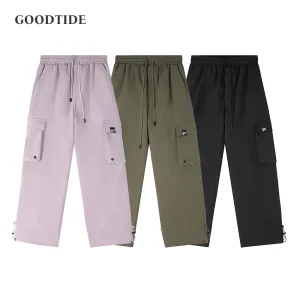 Men's Fashion 85% White Duck Down Utility Down Pants 2025 Winter New Elastic Waist Loose Solid Color Casual Warm Trousers - AliExpress Pants