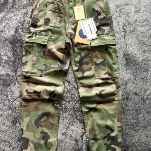 American Retro Work Pants Multi-Pocket Green Camouflage Elastic Straight Leg Military Casual Trousers for Young Men - AliExpress Pants