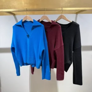 V-Ne Long Sve Knitted Top Women's Faion oulder-Drift Sle Premium Quali Autumn Winter New Arrival - AliExpress Sweaters&Jumpers