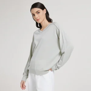 BC1069 High Quality Luxury Women's V-neck Long Sleeve Knitted pullover Spring 30% Silk 70% Wool Sweater - AliExpress Sweaters&Jumpers
