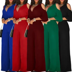 Women's Wholesale Wide-leg Pants 7 Colors Optional  Including Belt 2025 European and American Foreign Trade - AliExpress Jumpsuits&Rompers
