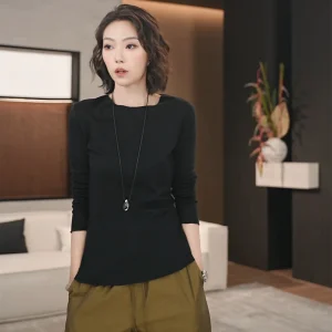 Slim Fit Long Sve Wool Knitted T-irt round Ne Design Casual Sle Spring New Arrival Women's Faion Comfortable Breat... - AliExpress Sweaters&Jumpers