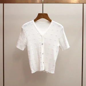 MaSande High-End Women's Spring New Sweet Versatile Slim Texture Sensation Slimming ort Sve Needle Polyester Fiber - AliExpress Sweaters&Jumpers