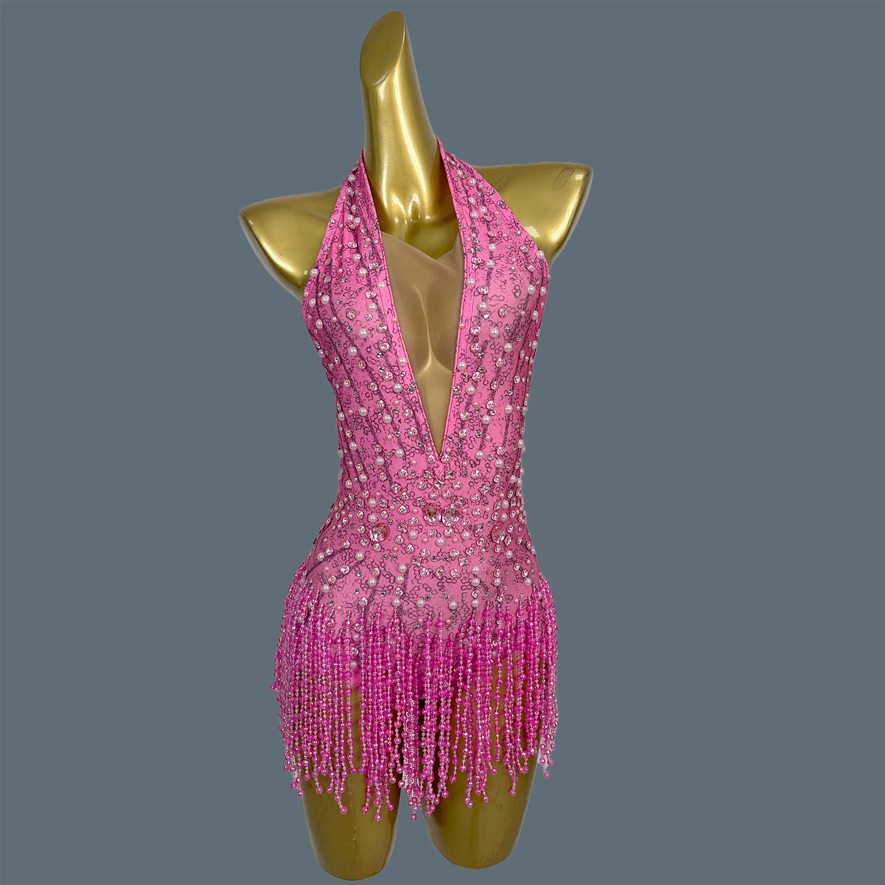 Sexy Women Crystals Tassel Deep V Neck Sparkly Bodysuit Night Club Stage Performance Outfit Event Party Showgirl Wear Bingzhui - AliExpress Jumpsuits&Rompers