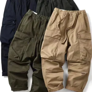 Heavyweight Cotton Workwear Pants Straight Leg Loose Fit Vintage Waed Multi ket Casual Trousers for Men And Women - AliExpress Pants
