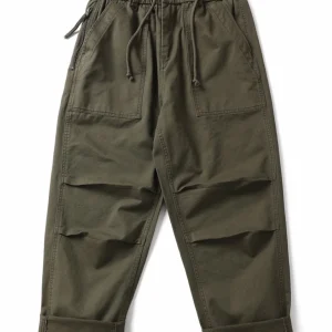 Japanese Sle Straight Leg Workwear Trousers Men Thi Loose Canvas Double Pleat Belt American Casual Pants y Trend - AliExpress Pants