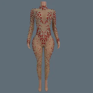 Sparkly Rhinestone Tight Fitting Jumpsuit Women Nightclub Party Stage Performance Wear Event gig Sexy Dance Jumpsuit Tiaoliao - AliExpress Jumpsuits&Rompers