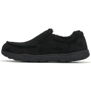 Skechers Men's Shoes, Winter Sneakers, Slip-On Casual Shoes, Fashionable Men's Fleece-Lined Warm Outdoor Comfortable Cotton Shoes 66445-Blk - AliExpress Sneakers