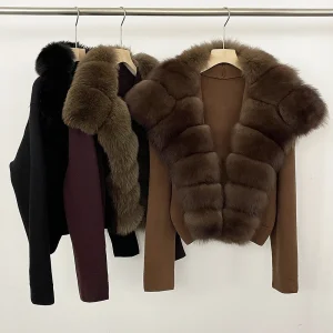 Knitwear Women's Light Winter Clothes Woman Y2k Sweater Long Sleeve Tops Jacket with Natural Fur for Women Warm Cardigan Femmes - AliExpress Sweaters&Jumpers