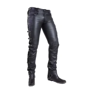 Black Matte Faux Latex Men Leather Straight Pants Male Vintage Slim Splicing PU Pencil Trousers Entertainment Casual New Custom - AliExpress Pants