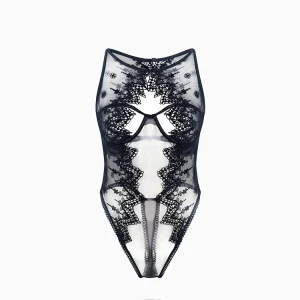 Original Design  Steel Ring See-tough Restrained Bodysuit Wild Rose Set High Waist Straight Cut ort Pants Women's Suit - AliExpress Jumpsuits&Rompers