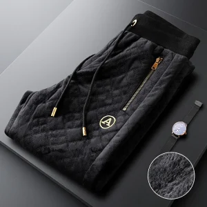 Jack Charles Luxury Winter Thickened Corduroy Men's Fashion Plaid Sports Pants Slim Fit Casual Trousers mid Waist Pocket Design - AliExpress Pants