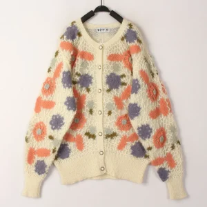 Vintage Double Layer  Hollow out Hook Knitted Sea  Wool Sweater for Women Thick Long Sleeve Plant Floral Pattern - AliExpress Sweaters&Jumpers