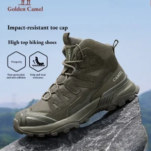 Golden Camel Outdoor Hiking Boots for Men's Suede High-Top Lace-Up Non-slip Wear Resistant Mountain Shoes Tourism Casual Sneaker - AliExpress Sneakers