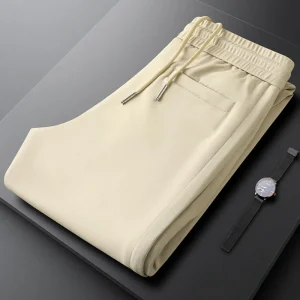 Apricot zippered pocket casual sports pants men's summer slim slim-fit tights men's sweatpants - AliExpress Pants