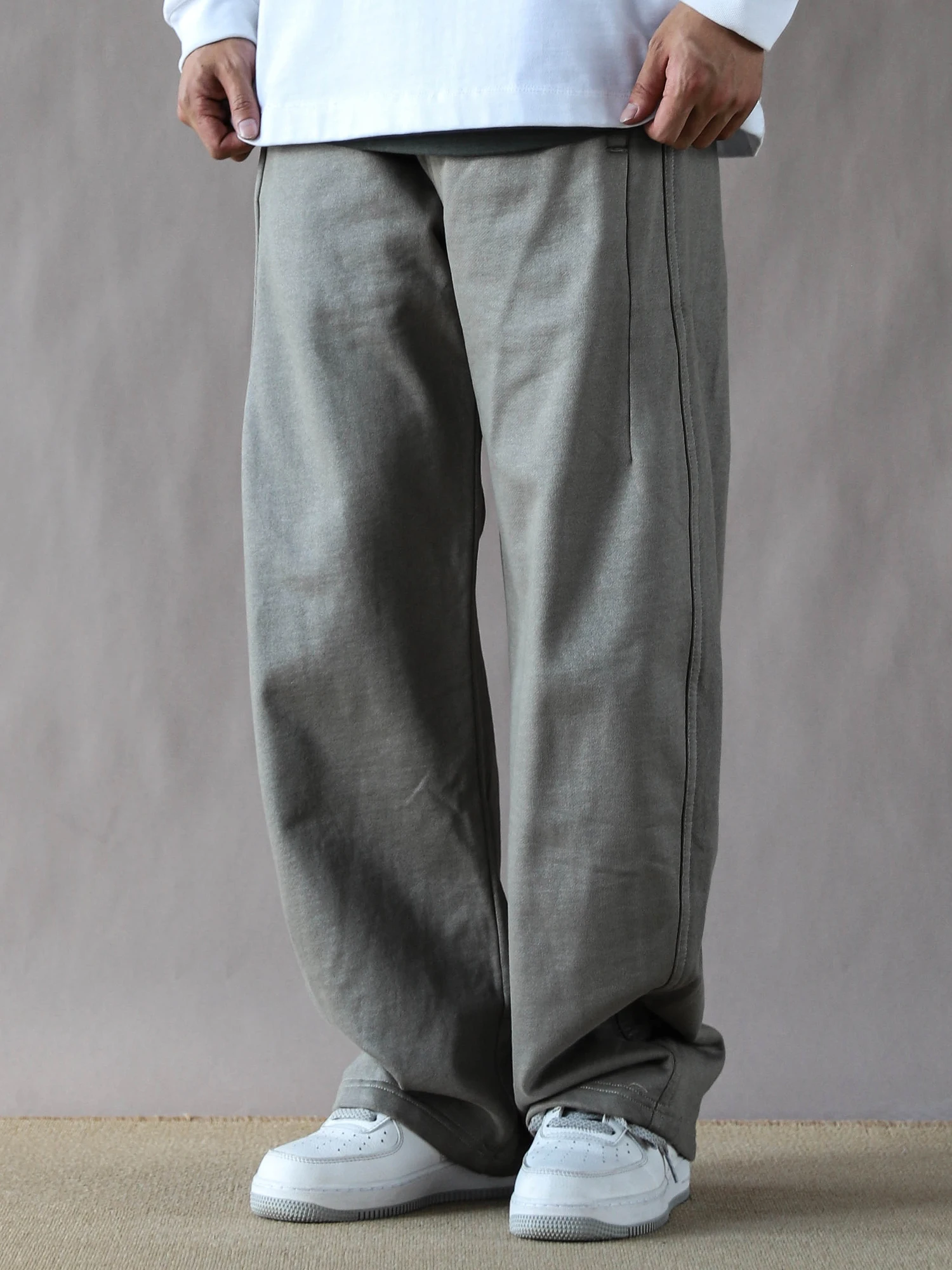 Retro American Men's Sweatpants Loose Casual Straight Leg Wide Leg Pants Waed ey Long Trousers Autumn Spring Faion - AliExpress Pants