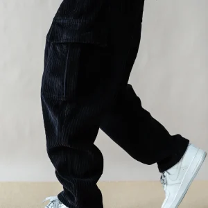 American Workwear Sle Corduroy Wide Leg Pants Men's Loose Multi-ket Casual Trousers Bla Thiened Fce 2026 - AliExpress Pants