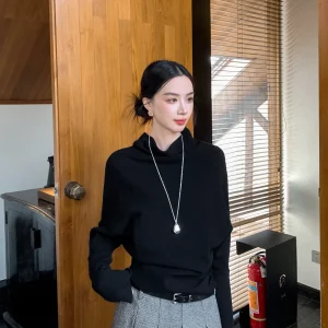 Bla Slim Fit Knitted Sweater Binge Bla Lazy Sle Base irt Spring New Loose Casual Faion Women's Long Sve Knitwear - AliExpress Sweaters&Jumpers