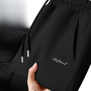 Men's Casual Sports Pants Breathable Me Simple Sle Summer Bla Large Size Straight Leg Pants Streetwear - AliExpress Pants