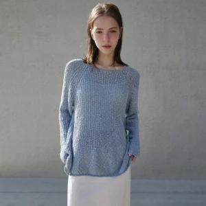 Loose Long Sve Knitted Sweater round Ne Hollow out Patchwork Sle Korean Faion Commuter Versatile Lazy Sle Women's Top - AliExpress Sweaters&Jumpers