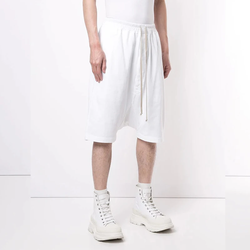 k Summer White Thin Men's orts Low Waist Loose Fit Five-Quarter Length Straight Leg Cotton Casual Pants Youth Sle - AliExpress Pants