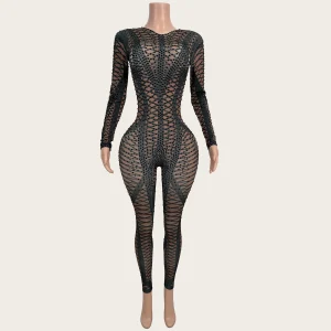Spandex Tight Fitting Sexy Jumpsuit Club Drag Queen Performer Wear Festival Celebrate gig Bar Dance Show Stage Outfit Heicha - AliExpress Jumpsuits&Rompers