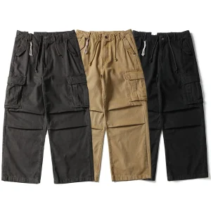 Retro Japanese Military Sle Loose Wide Leg Casual Pants Multi ket Workwear Trousers for Men And Women Trendy Floor-Length - AliExpress Pants