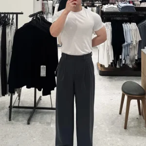 Casual Spor Wide Leg Pants Dra Sensation Loose Fit Long Trousers Faionable Urban Sle Suitable for Daily Wear - AliExpress Pants