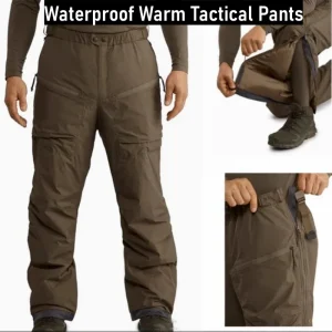 Men Winter Warm Tactical Cotton Pants Outdoor Waterproof Fishing Hunting Hiking Pants Zip Thick Heated Work US Military Trousers - AliExpress Pants