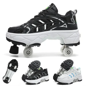 33-43 high quality roller skates multi-functional wheel shoes wear-resistant trend running shoes - AliExpress Sneakers