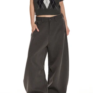 Cleanfit Drapey Straight Leg Trousers Loose Fit Men's Women's Commuter Versatile A-Line Pants High Waist Zipper Closure Casua... - AliExpress Pants
