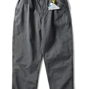 American Retro Japanese Pure Cotton Straight Leg Casual Pants Men's Autumn and Winter Thick Loose Workwear Pants Trend - AliExpress Pants