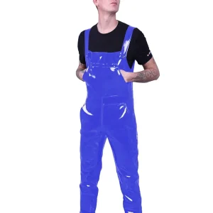 Men's PVC Leather Dungarees,Nightclub Strap Suspender Pant Rompers,Male Fetish,Adjustable Zipper,Open Crotch Overalls, 7XL - AliExpress Pants