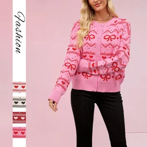 Autumn/Winter 2025 New European and American Women's Clothing Hot Selling Valentine's Day Cardigan Love Knitted Coat - AliExpress Sweaters&Jumpers